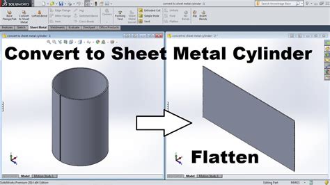 curved sheet metal parts solidworks|SolidWorks sheet metal cylinder.